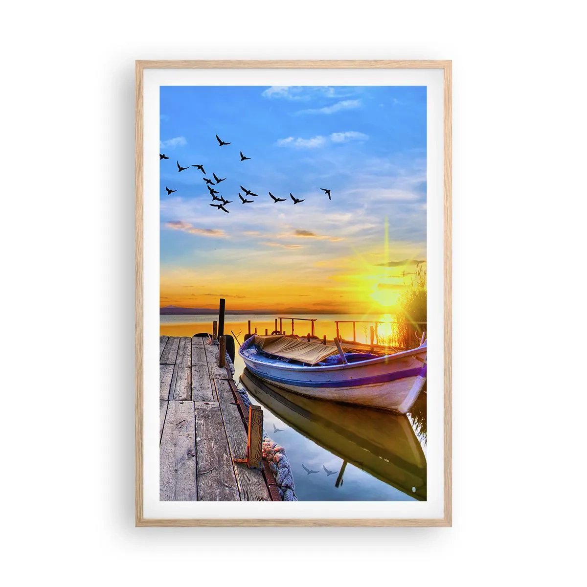 Affiche dans un chêne clair - Poster - Au revoir, à demain - 61x91 cm