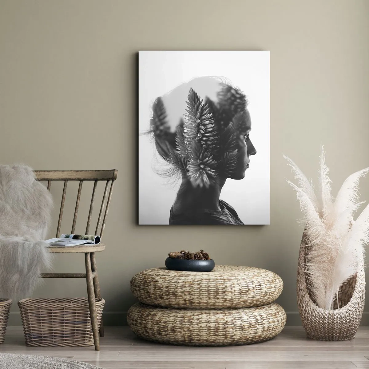 Impression sur toile - Image sur toile - Dame de la pinède - 65x120 cm