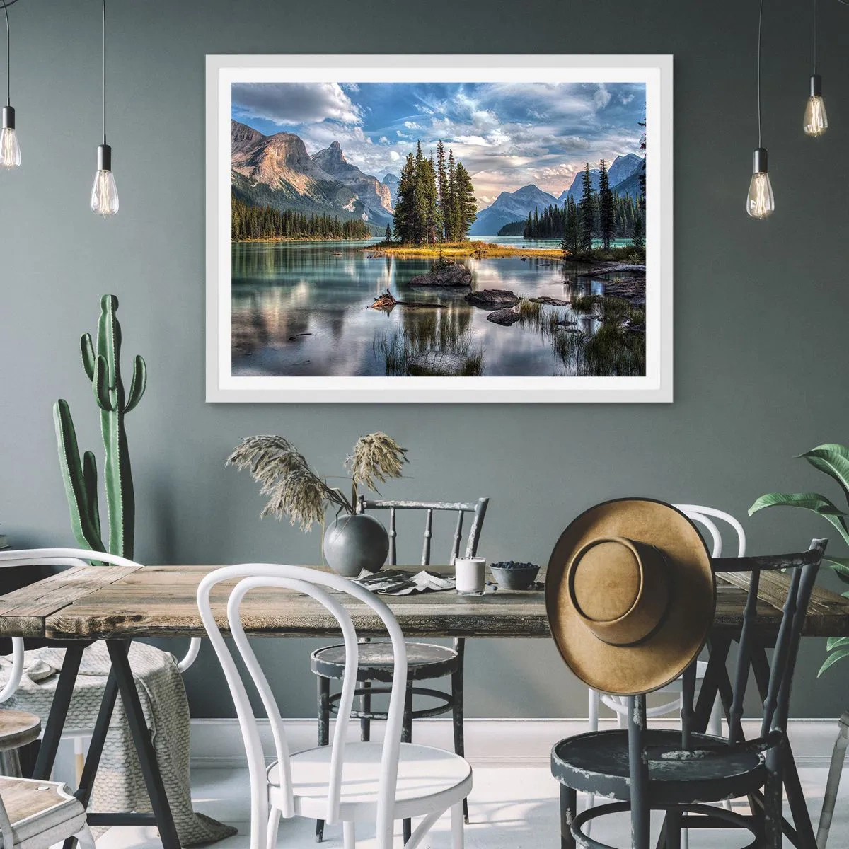 Affiche dans un cadre blanc - Poster - Sous les grandes eaux claires - 91x61 cm