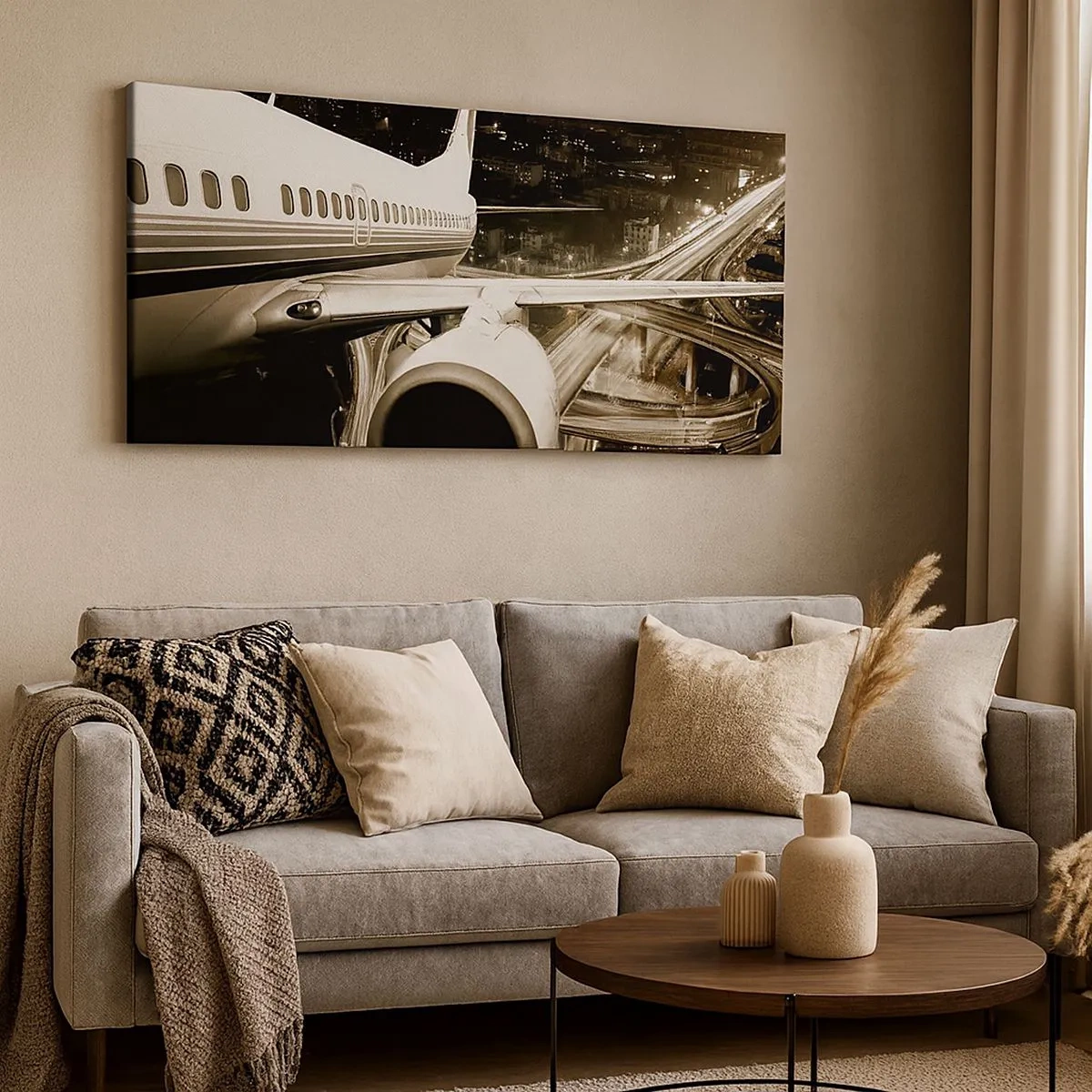 Impression sur toile - Image sur toile - Vole dans la nuit - 100x40 cm