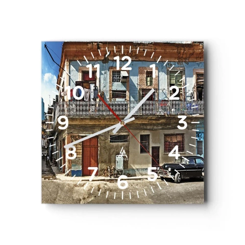 Horloge murale - Pendule murale - Climat hawaïen - 40x40 cm