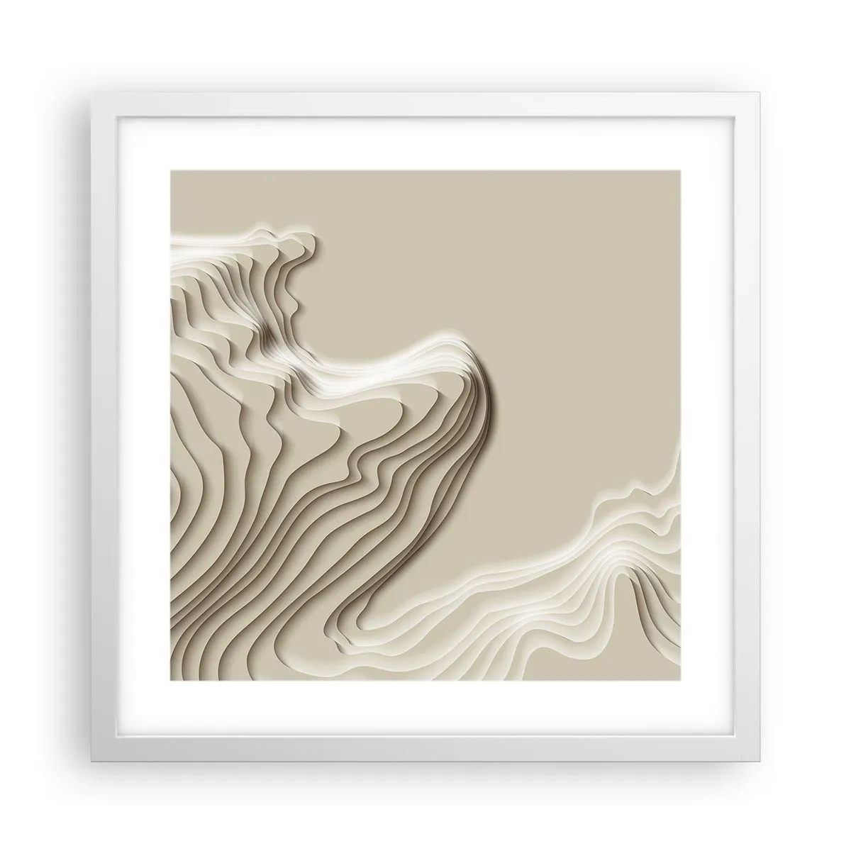 Affiche dans un cadre blanc - Poster - Topographie artistique - 40x40 cm
