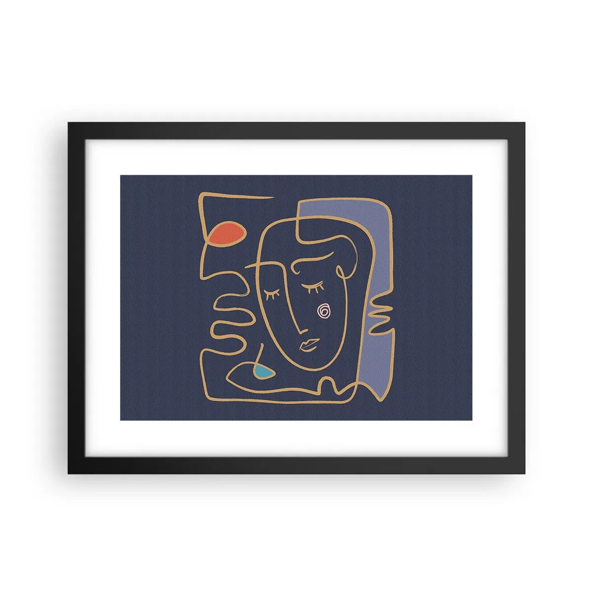 Affiche dans un cadre noir - Poster - En réflexion - 40x30 cm