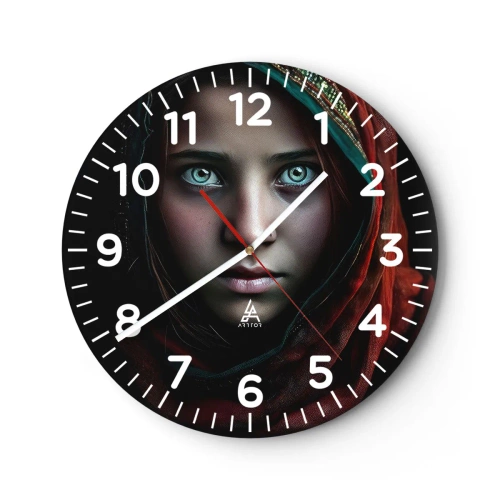 Horloge murale - Pendule murale - Princesse orientale - 30x30 cm