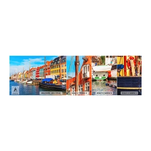 Échantillon De Papier Peint Standard Eco - Quai joyeux - Copenhague, Vieille ville, Architecture - 100x30 cm