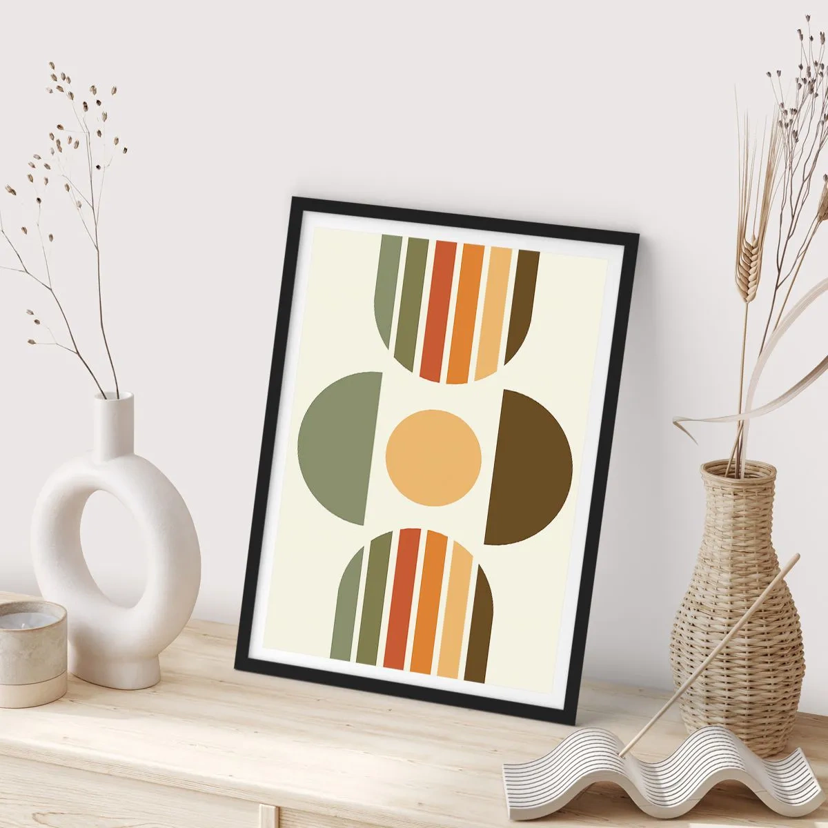 Affiche dans un cadre noir - Poster - Dans les coulaurs de la terre - 61x91 cm