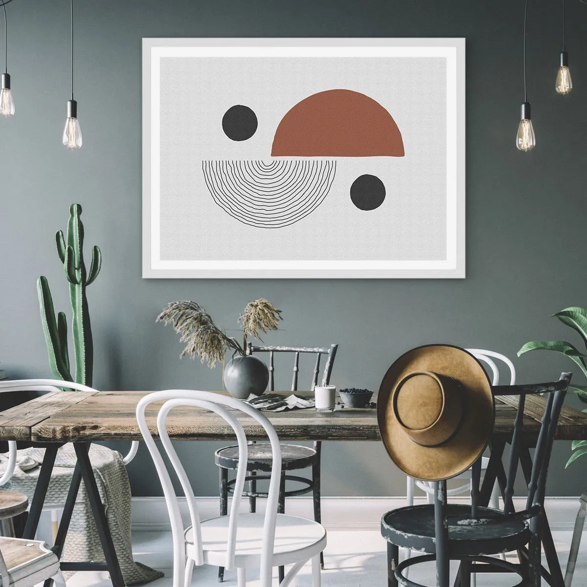 Affiche dans un cadre blanc - Poster - Perfection de la roue - 100x70 cm