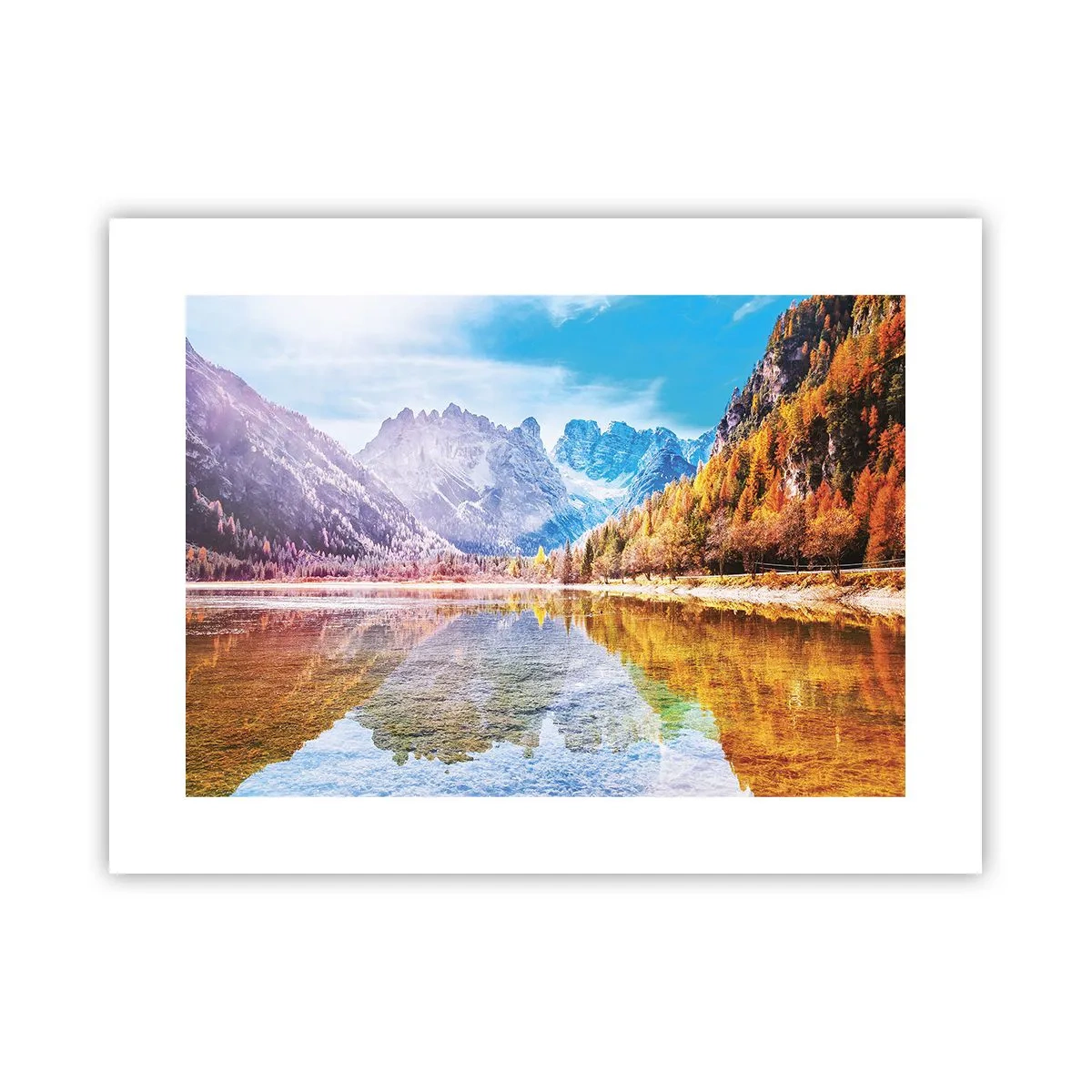 Affiche - Poster - C'est déjà le printemps à la montagne - 40x30 cm