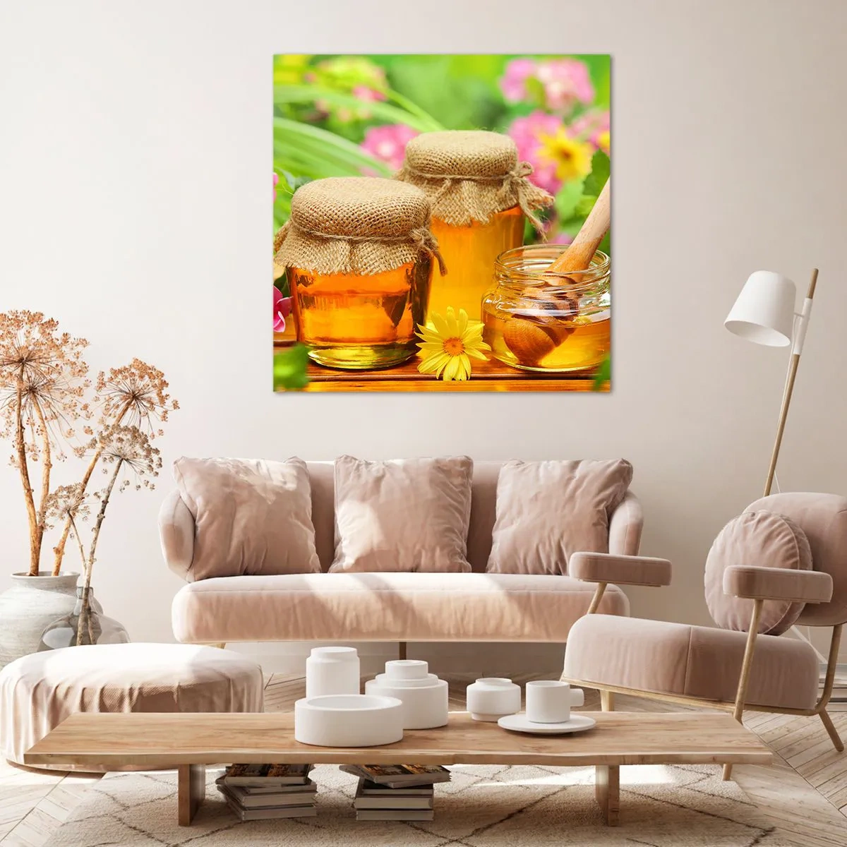 Impression sur toile - Image sur toile - Doux et fleuri - 70x70 cm