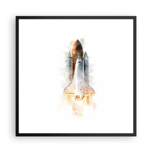 Affiche dans un cadre noir - Poster - Des explorateurs pour commencer - 60x60 cm