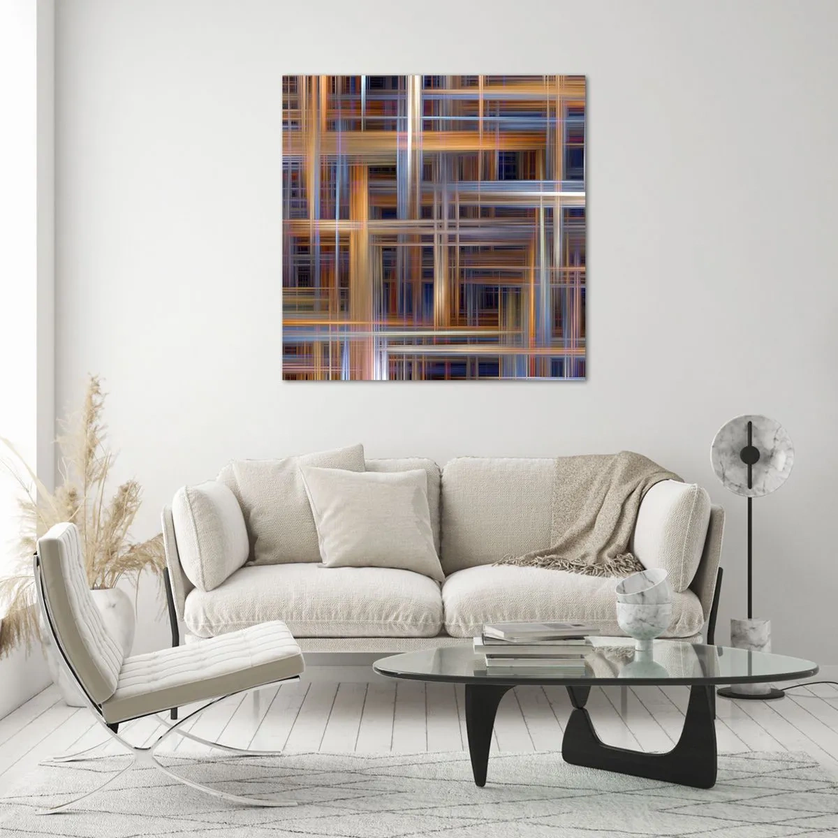 Impression sur verre - Image sur verre - Tissé de lumière - 60x60 cm