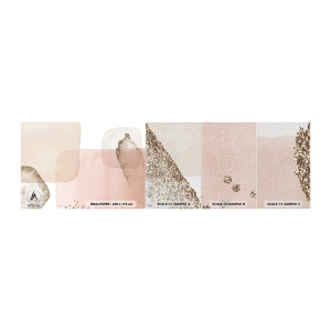 Échantillon de Papier Peint Premium Canvas - Regard à travers la couleur - Abstraction, Morceau, Modèle moderne - 100x30 cm