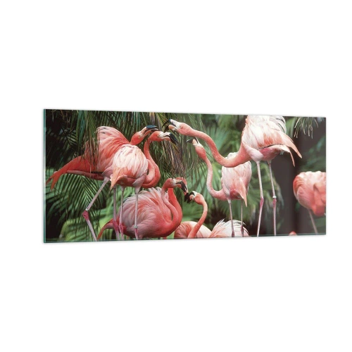 Impression sur verre - Image sur verre - Potins d'après-midi - 100x40 cm