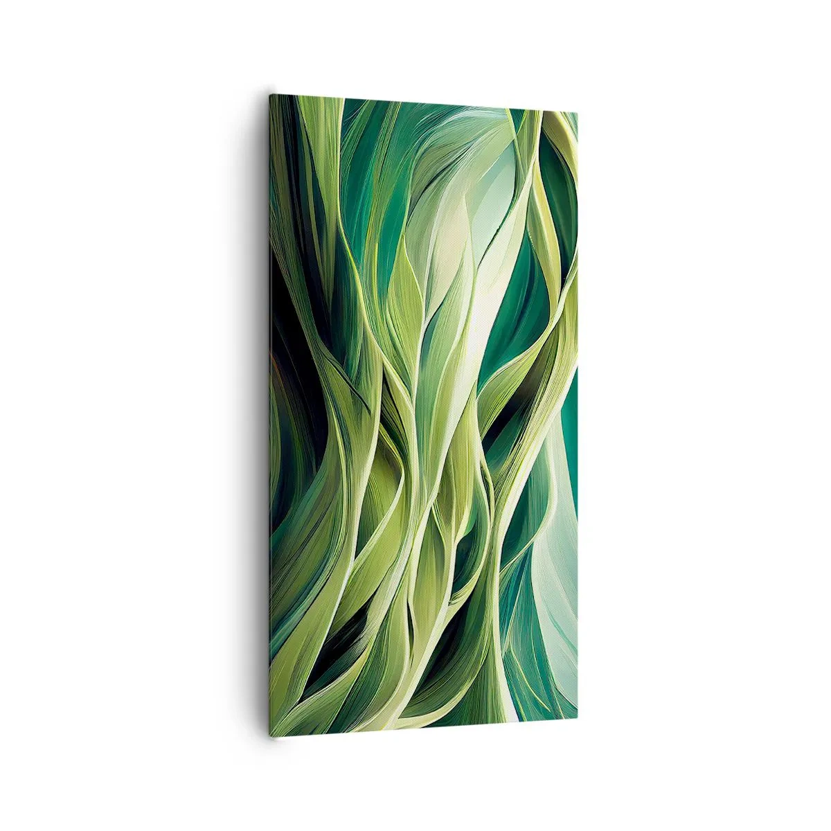 Impression sur toile - Image sur toile - Jeu de vert abstrait - 65x120 cm