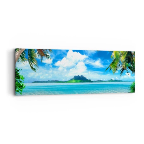 Impression sur toile - Image sur toile - L'azur des tropiques - 90x30 cm