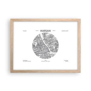 Affiche dans un chêne clair - Poster - Anatomie de Varsovie - 40x30 cm