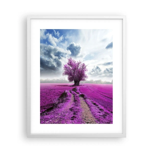 Affiche dans un cadre blanc - Poster - Lande - nature sauvage - 40x50 cm