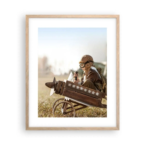 Affiche dans un chêne clair - Poster - Départ vers un rêve - 40x50 cm