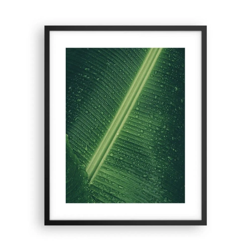 Affiche dans un cadre noir - Poster - Structure de vert - 40x50 cm