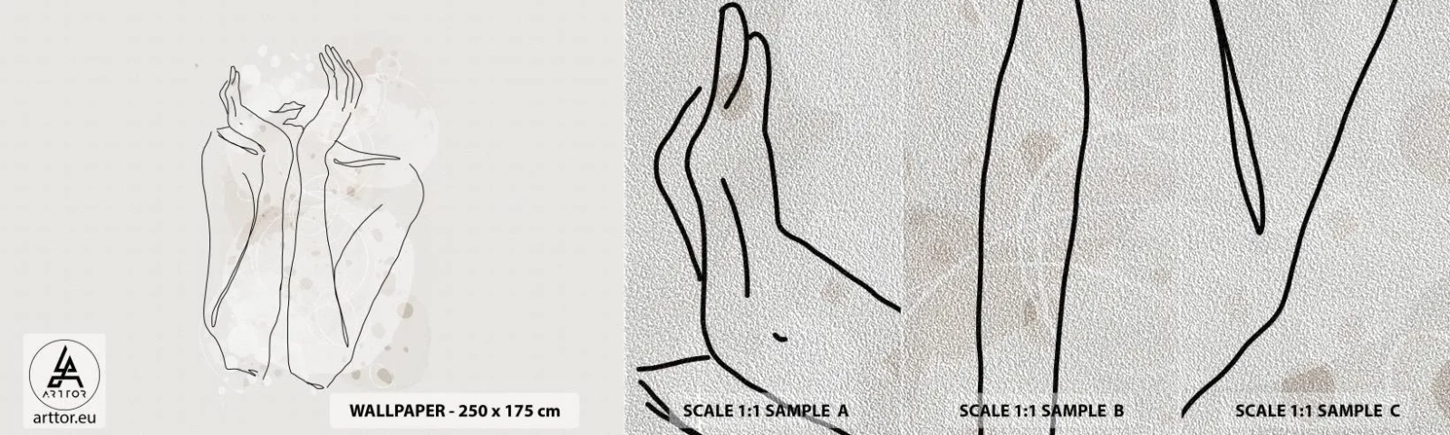 Échantillon de Papier Peint Premium Sand - Instant de rêve - Graphique, Femme, Morceau - 100x30 cm