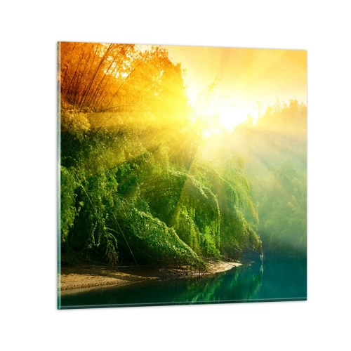 Impression sur verre - Image sur verre - Se noyer au soleil et à l'ombre - 50x50 cm