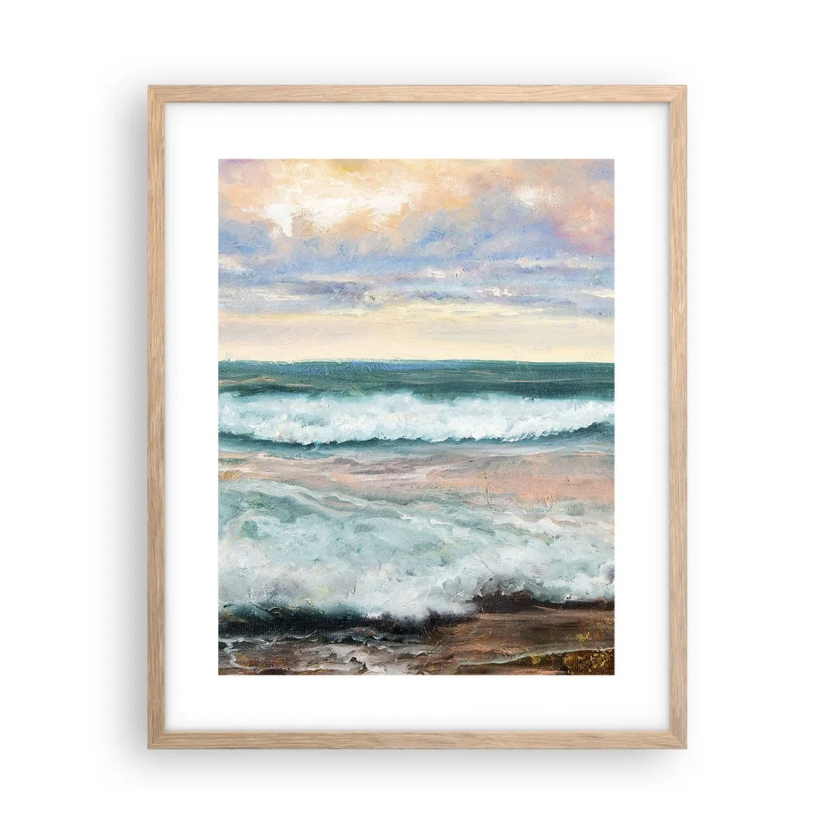 Affiche dans un chêne clair - Poster - Ici tu adouciras ton âme - 40x50 cm