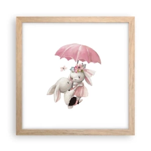 Affiche dans un chêne clair - Poster - C'est ça l'amour - 30x30 cm