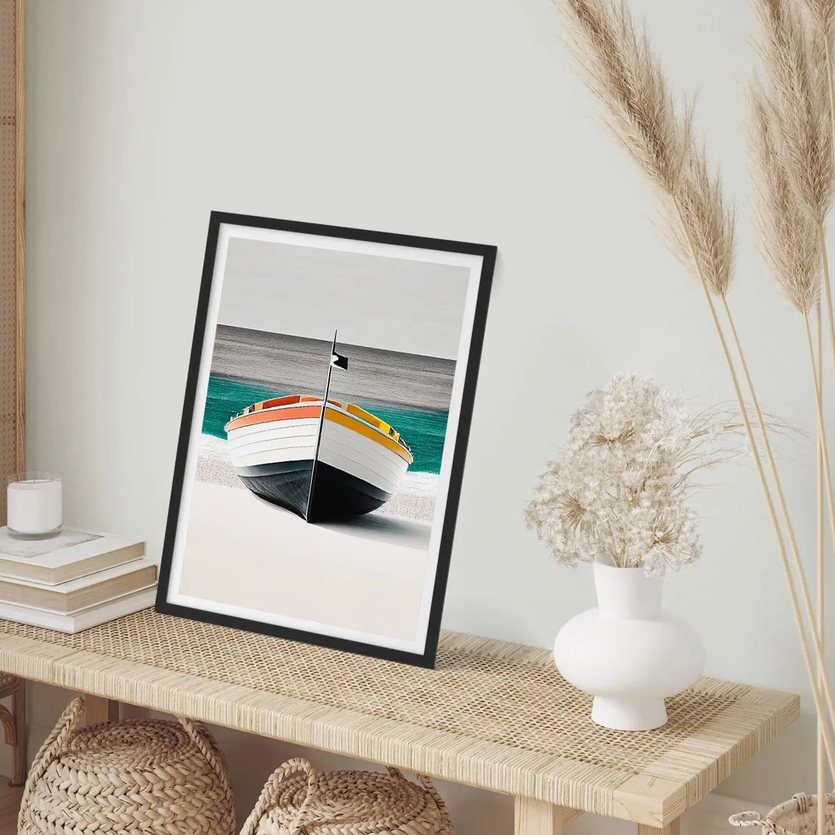 Affiche dans un cadre noir - Poster - A sa place - 40x50 cm