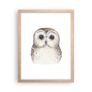 Affiche dans un chêne clair - Poster - Regarde-moi dans les yeux - 30x40 cm