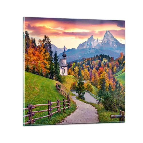 Impression sur verre - Image sur verre - Paysage comme peind - 30x30 cm