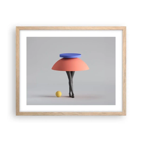 Affiche dans un chêne clair - Poster - Composition surréaliste - 50x40 cm