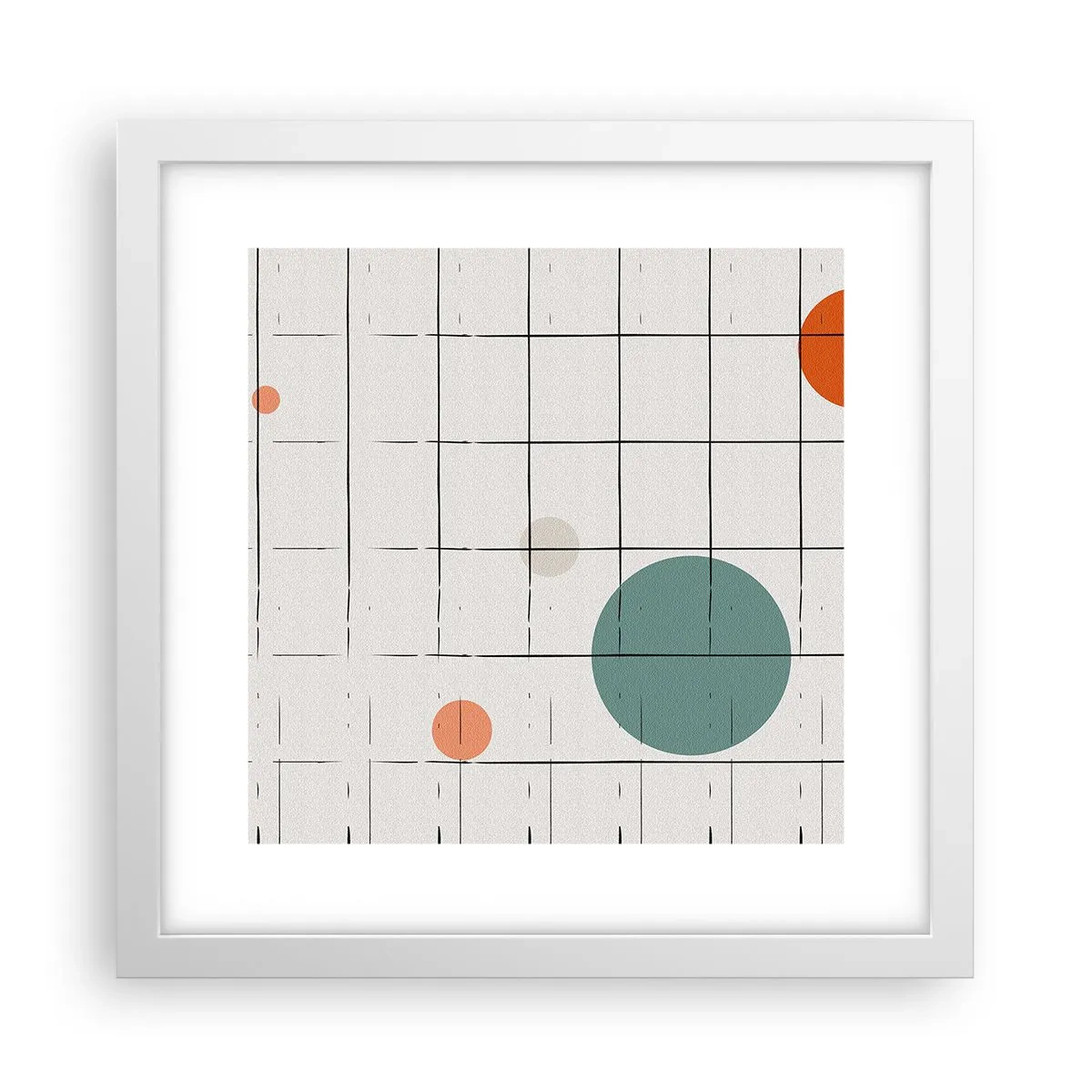 Affiche dans un cadre blanc - Poster - Piégé. Nous ou eux ? - 30x30 cm