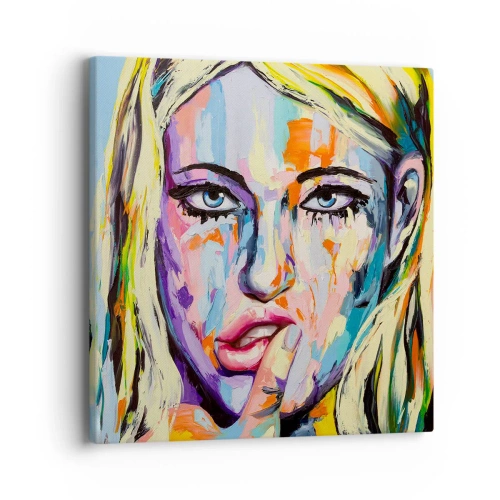 Impression sur toile - Image sur toile - Regarde-la droit dans les yeux - 40x40 cm