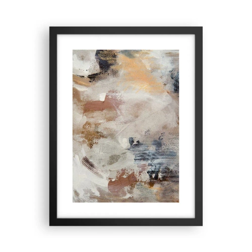 Affiche dans un cadre noir - Poster - Abstraction brumeuse - 30x40 cm