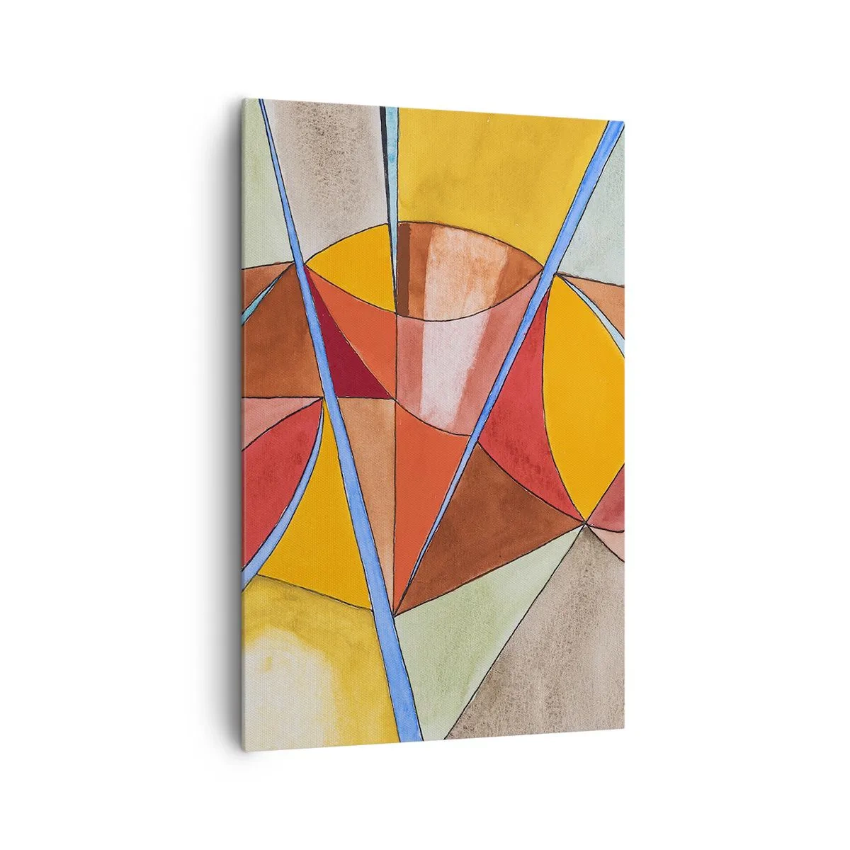 Impression sur toile - Image sur toile - Une composition abstraite aux couleurs géométriques vives. - 80x120cm - Le carrousel, le carrousel des rêves - Décoration murale moderne pour le salon et la chambre ARTTOR