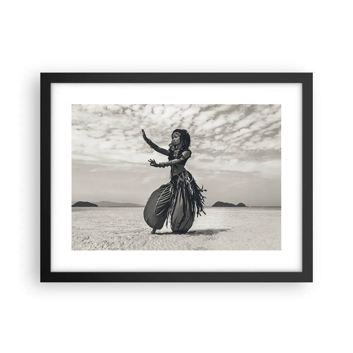 Affiche dans un cadre noir - Poster - Danse des îles du sud - 40x30 cm