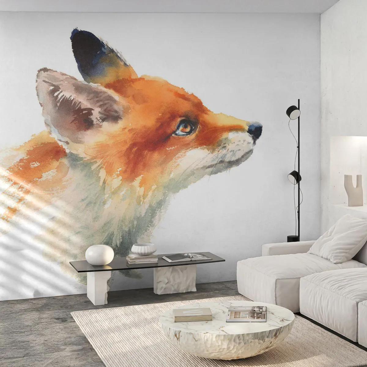 Papier Peint Autocollant Deluxe Sticker - Vous ne pouvez jamais être trop prudent - Animaux, Renard, Abstraction - 250x175 cm