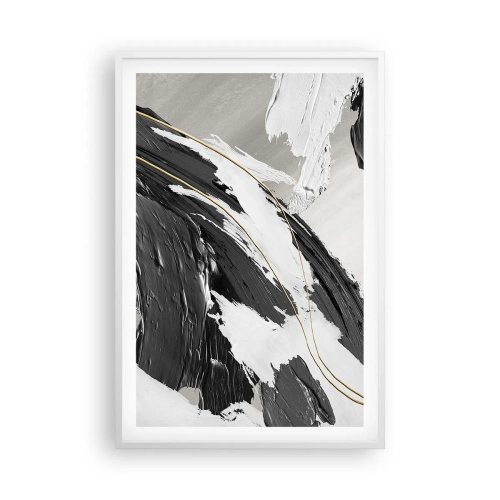 Affiche dans un cadre blanc - Poster - L'abstraction à grande échelle - 61x91 cm