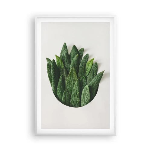 Affiche dans un cadre blanc - Poster - Curiosité sans retenue - 61x91 cm