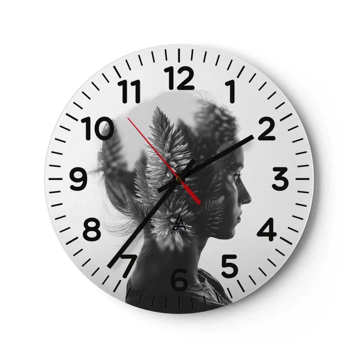 Horloge murale - Pendule murale - Dame de la pinède - 30x30 cm