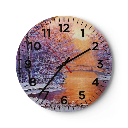 Horloge murale - Pendule murale - On se rencontre ici - 30x30 cm