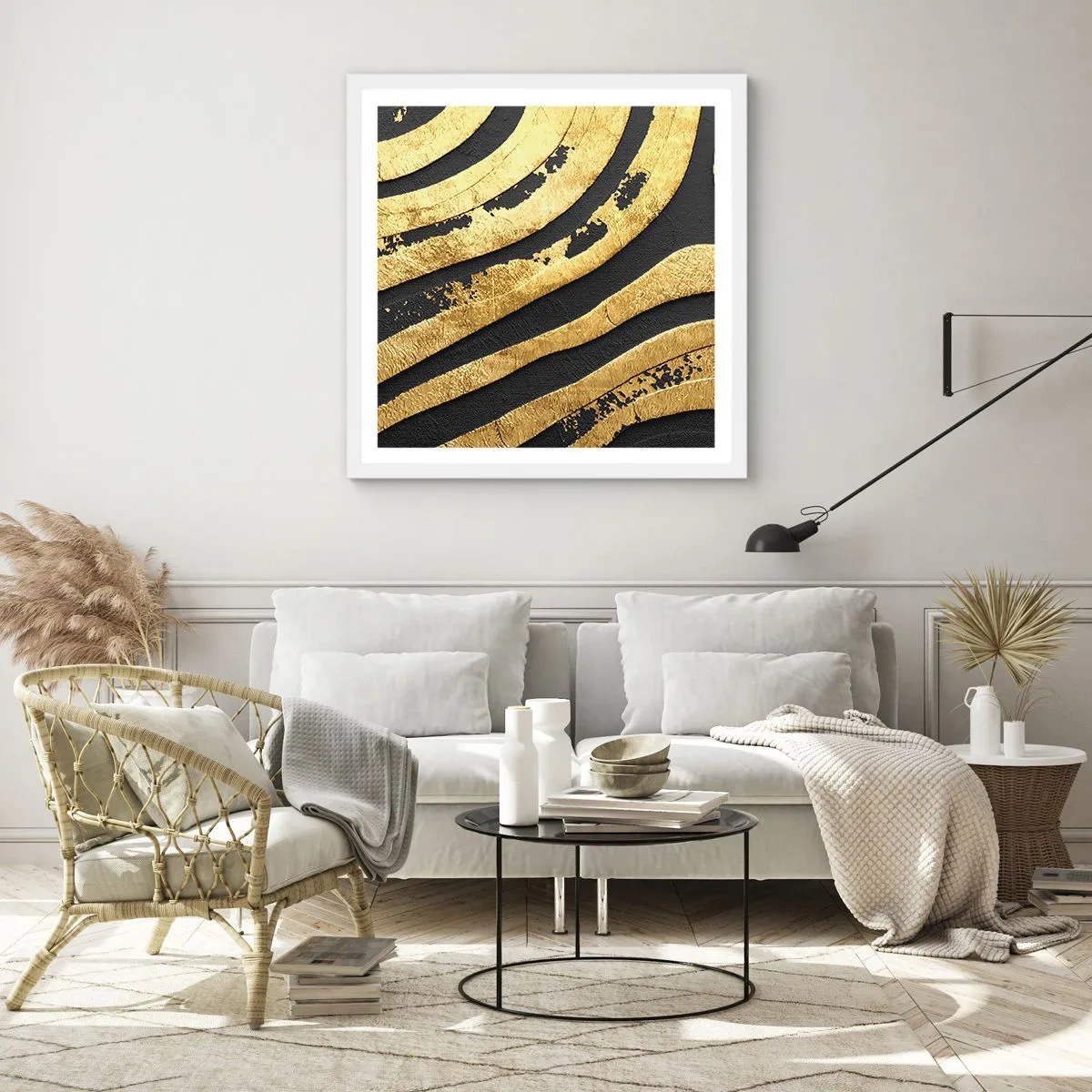 Affiche dans un cadre blanc - Poster - Tout coule - 60x60 cm