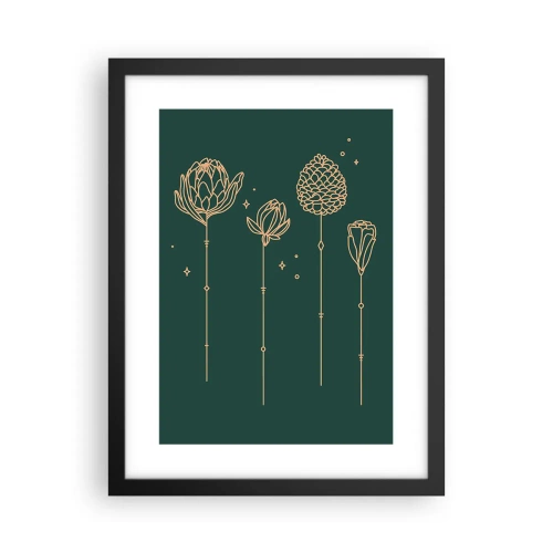 Affiche dans un cadre noir - Poster - La famille Plante - 30x40 cm