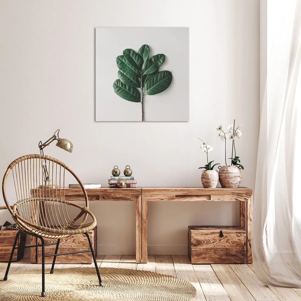 Impression sur toile - Image sur toile - Dessin de la nature elle-même - 50x50 cm