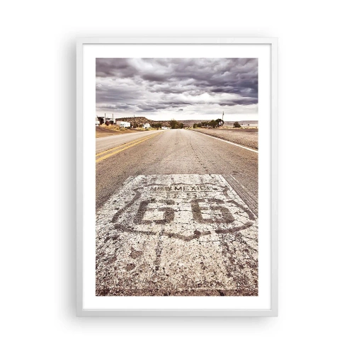 Affiche dans un cadre blanc - Poster - Mother Road - une légende américaine - 50x70 cm