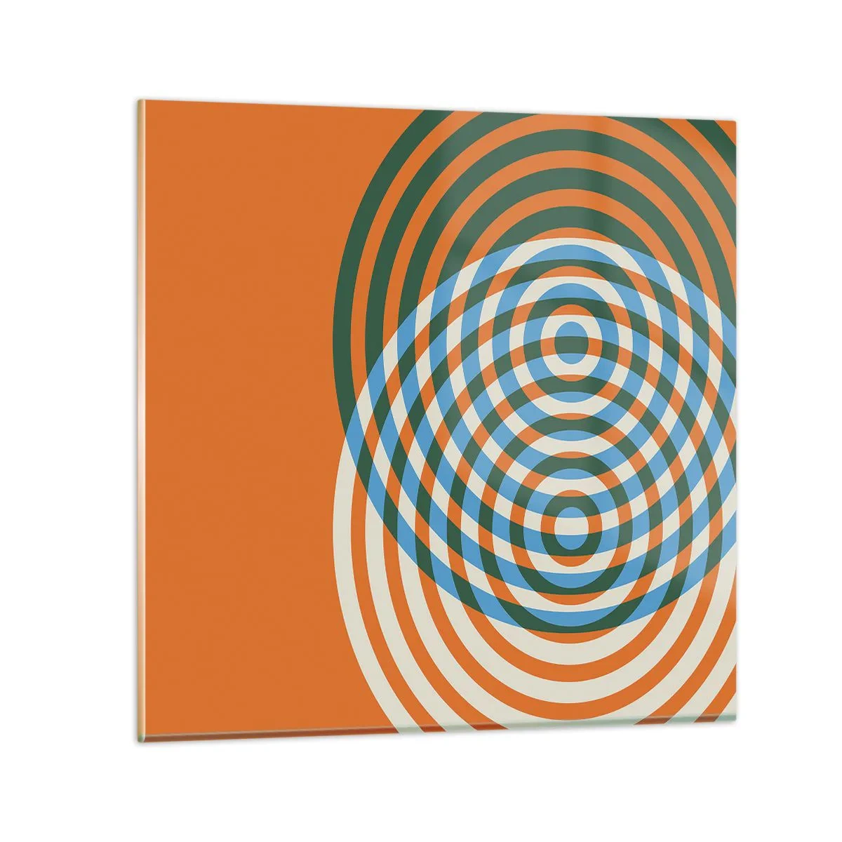 Impression sur verre - Image sur verre - Variation circulaire abstraite - 70x70 cm