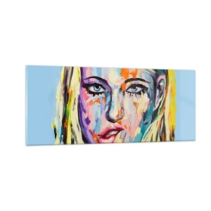 Impression sur verre - Image sur verre - Regarde-la droit dans les yeux - 100x40 cm