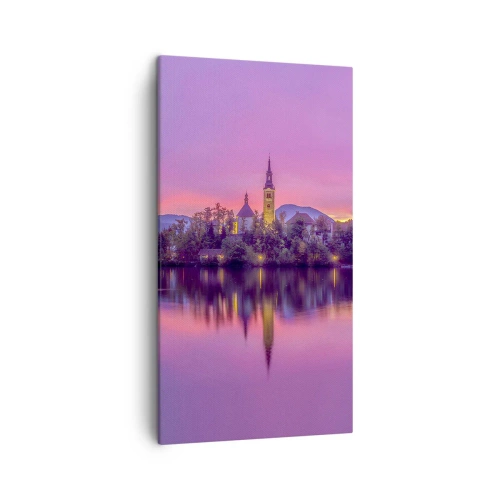 Impression sur toile - Image sur toile - Une île de conte de fées au crépuscule - 45x80 cm