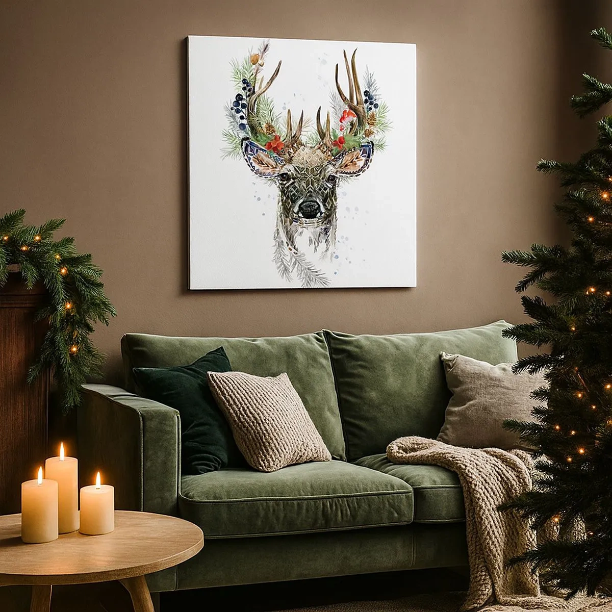 Impression sur toile - Image sur toile - En robe de fête - 30x30 cm