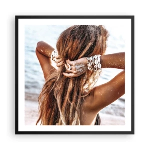 Affiche dans un cadre noir - Poster - La soeur de l'eau et du soleil - 60x60 cm